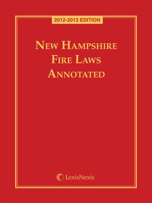 cover image of New Hampshire Fire Laws Annotated